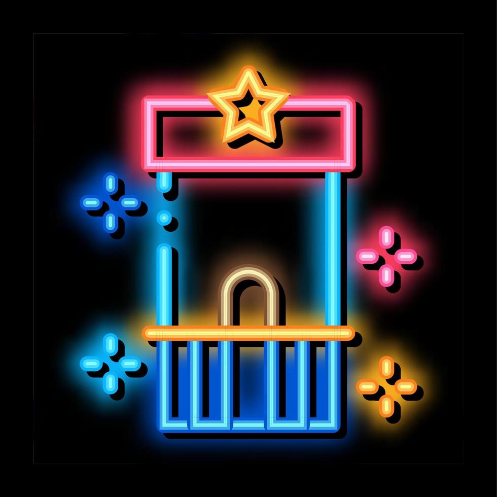 attraction control point neon glow icon illustration vector