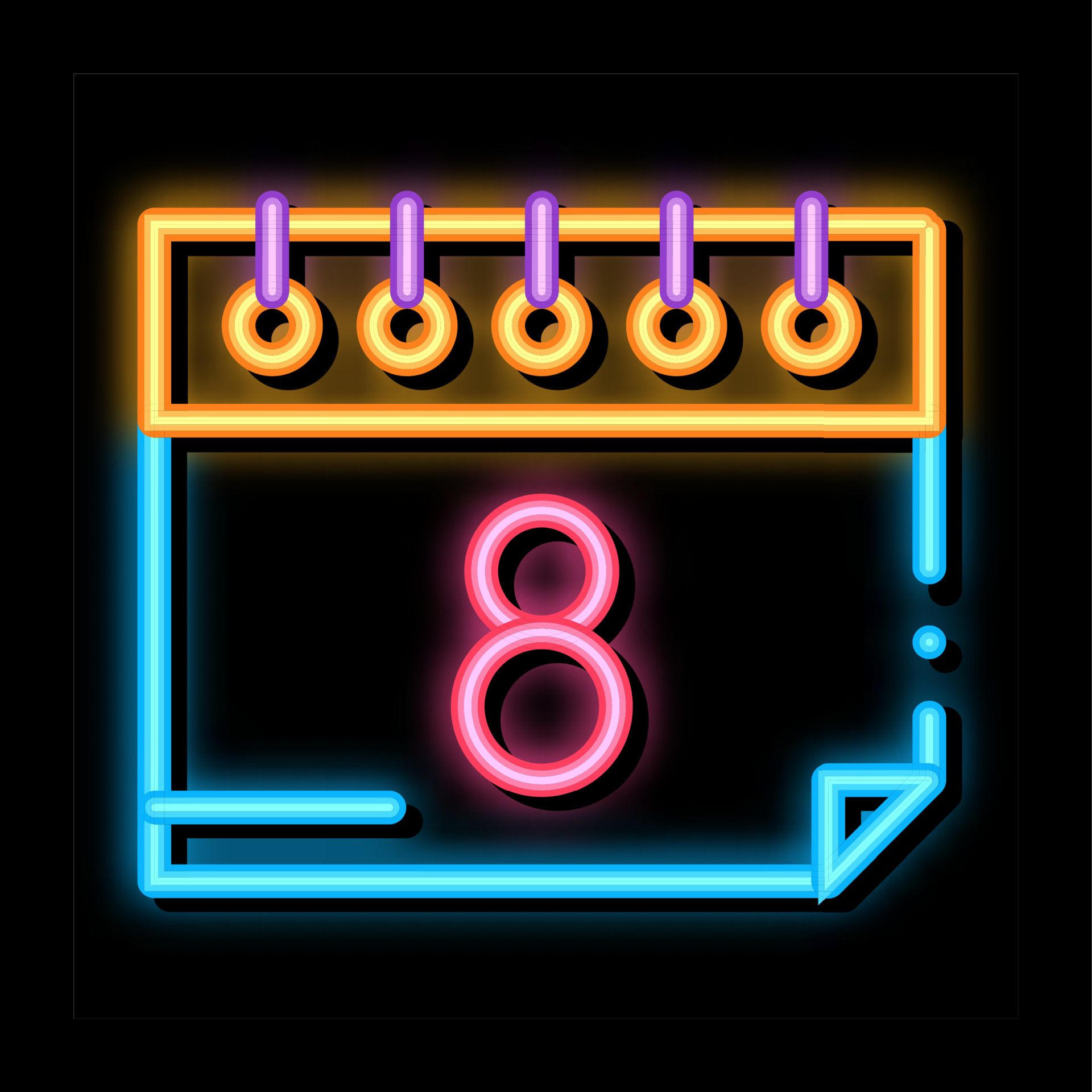 Woman Day Date neon glow icon illustration 17791155 Vector Art at Vecteezy