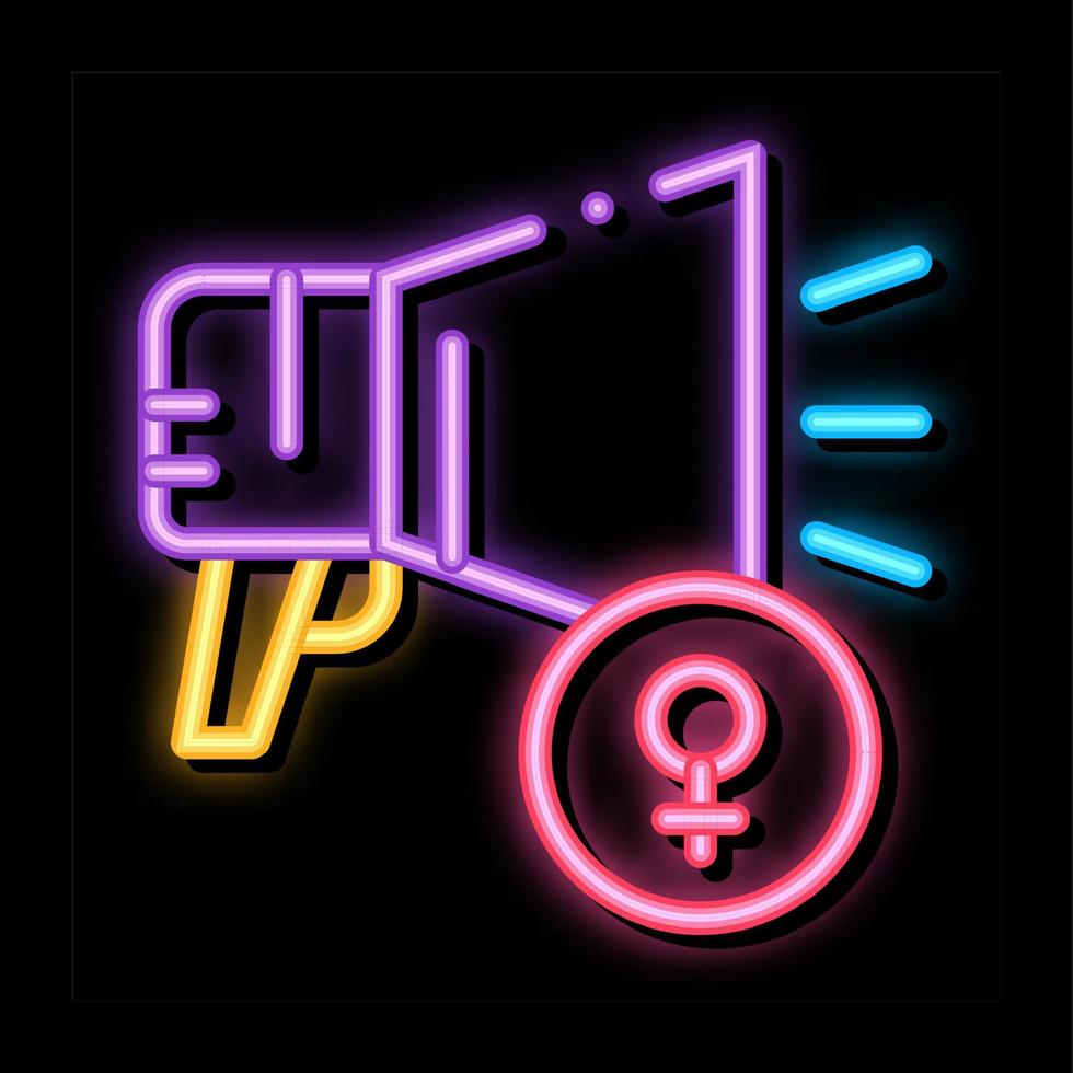 Loudspeaker neon glow icon illustration vector