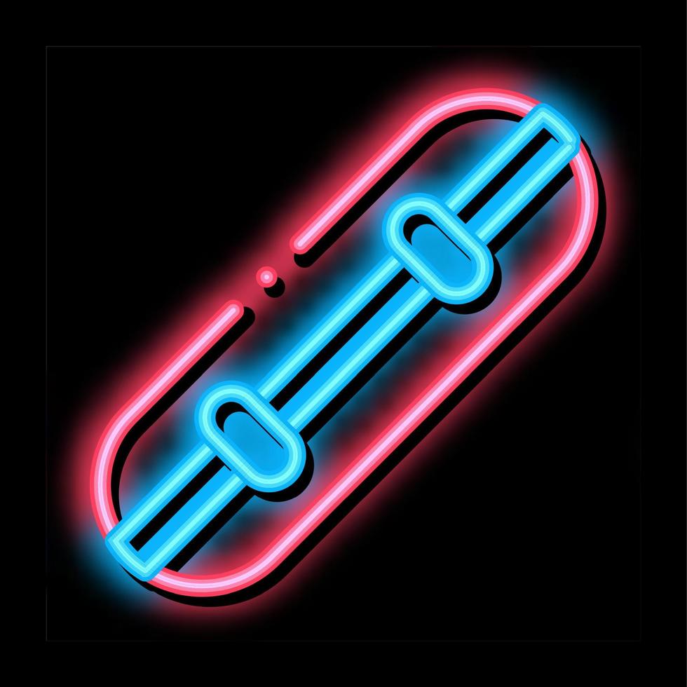 Skateboard neon glow icon illustration vector