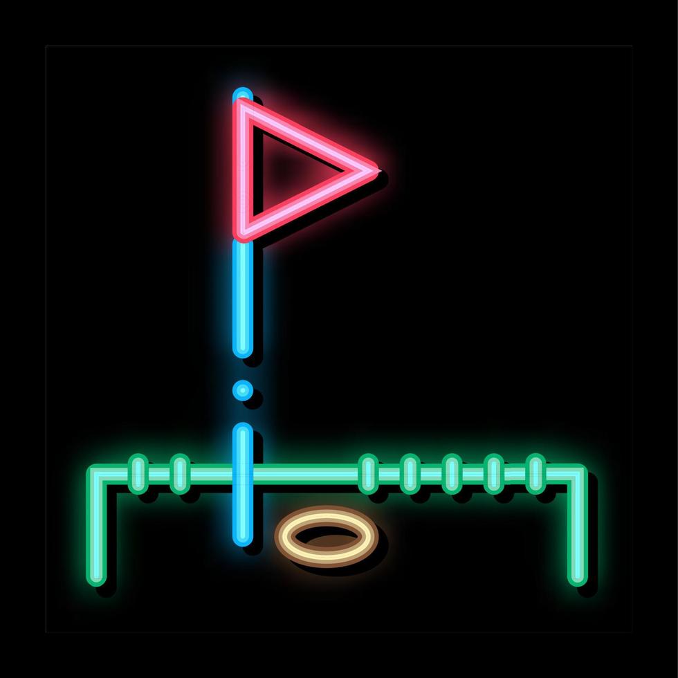 Golf Play Field neon glow icon illustration vector