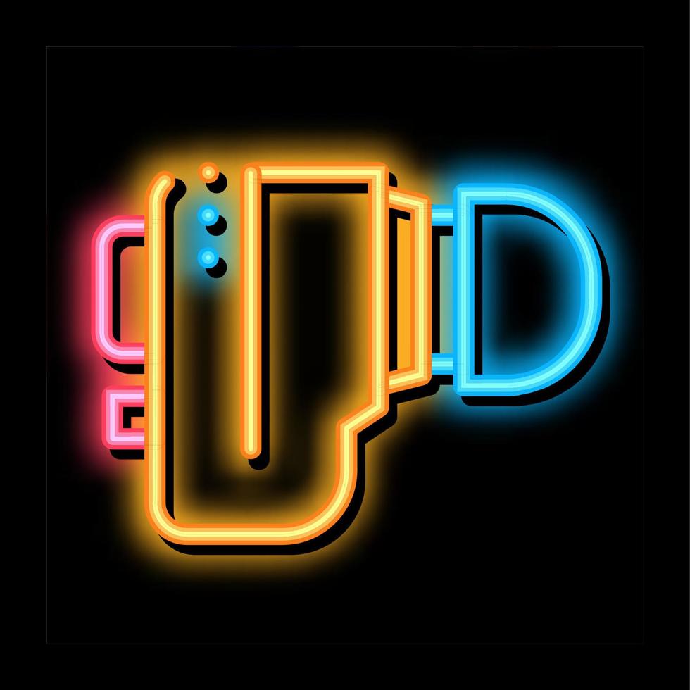 Hearing Aid neon glow icon illustration vector