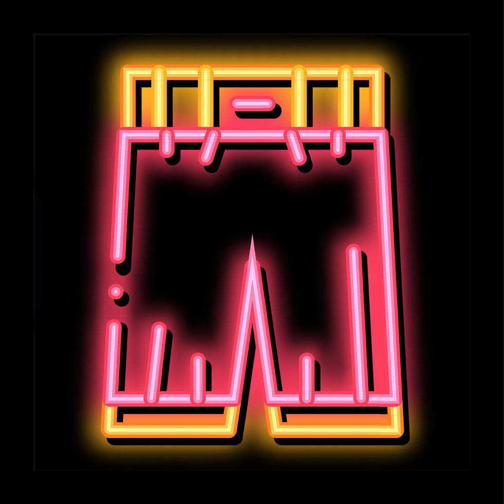 Protective Boxing Pants neon glow icon illustration vector