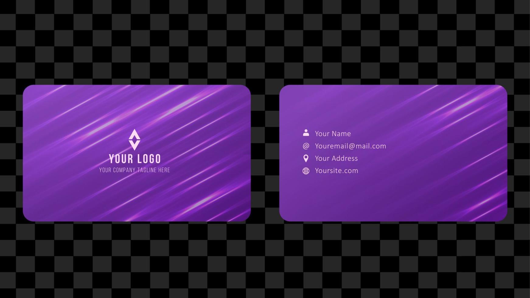 Purple gradient modern business card template, Illustration Vector 10