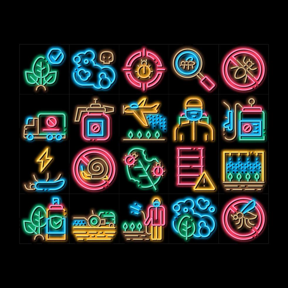 Pesticides Chemical neon glow icon illustration vector