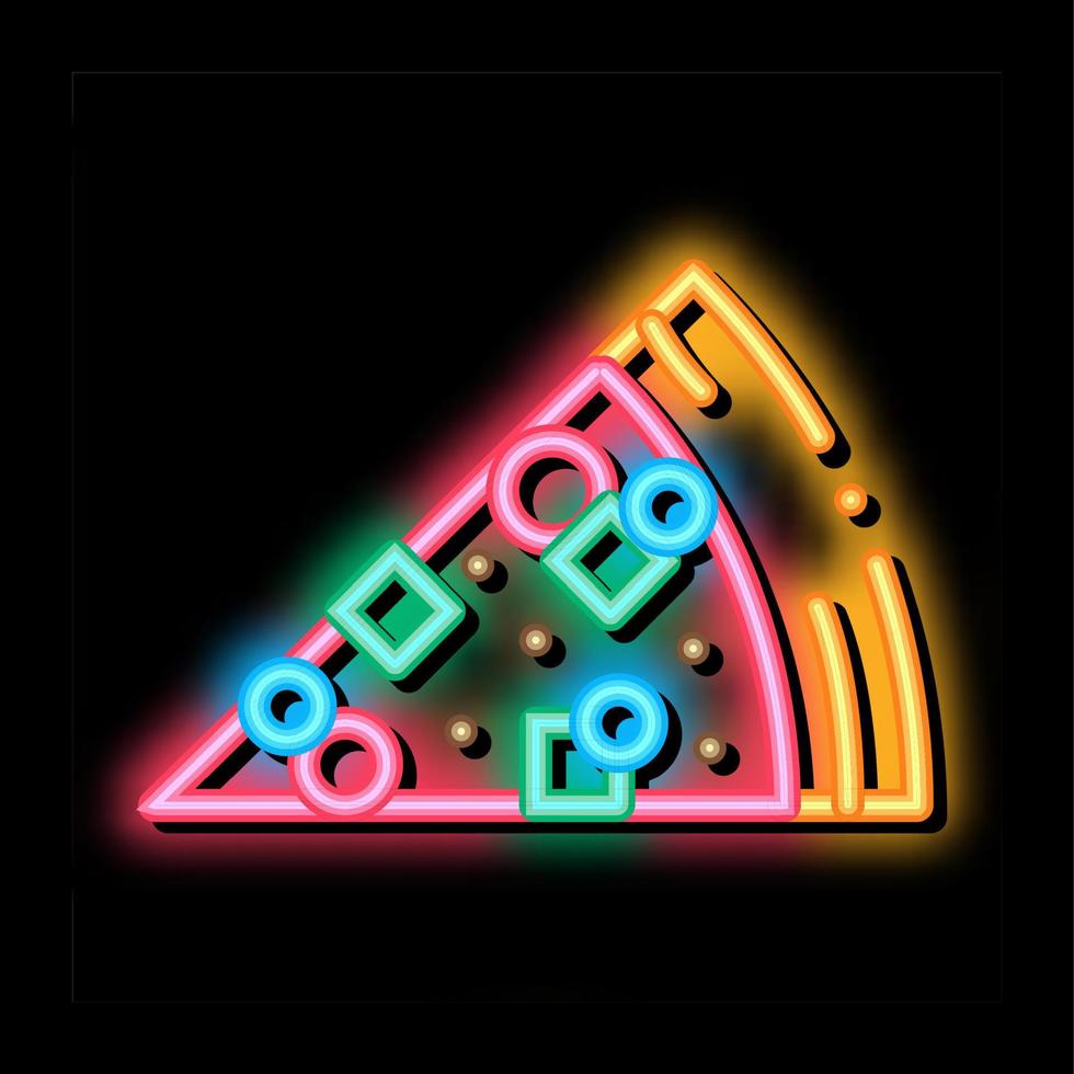 Piece Of Pizza neon glow icon illustration vector