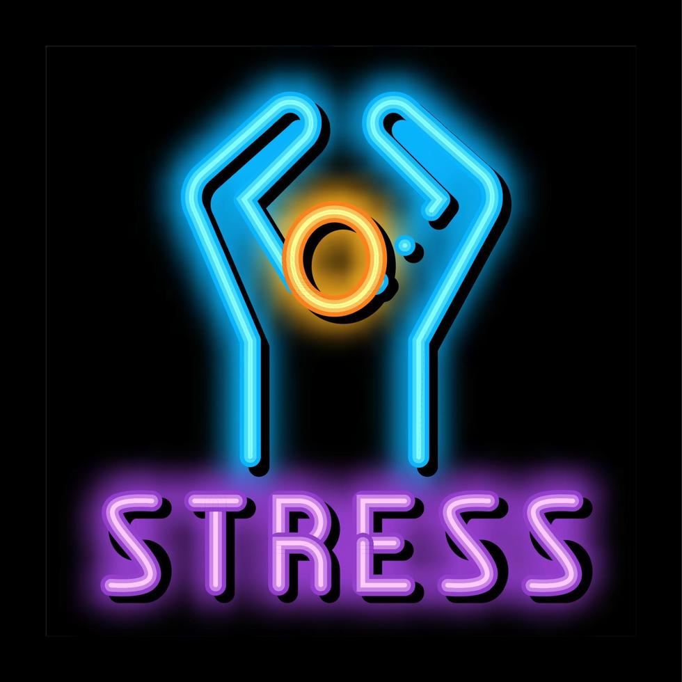 Stress Human neon glow icon illustration vector