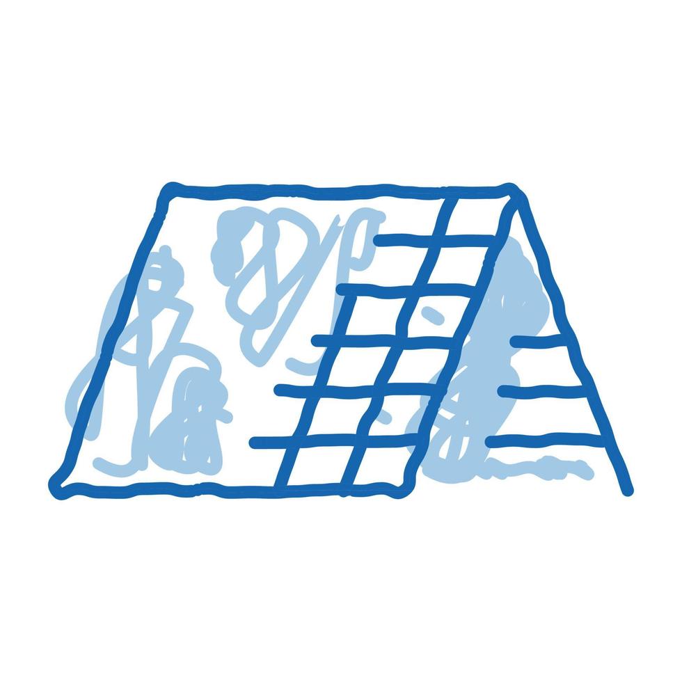 roof building exterior doodle icon hand drawn illustration vector