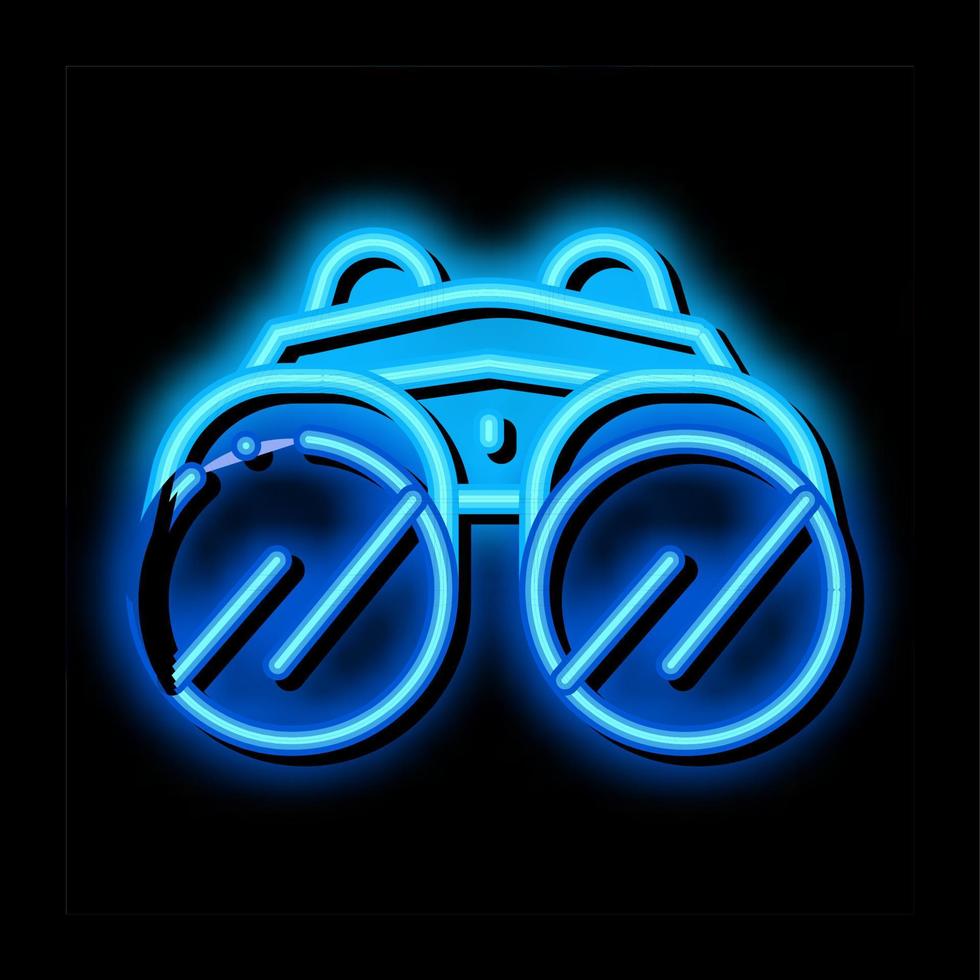 Binocular Tool neon glow icon illustration vector