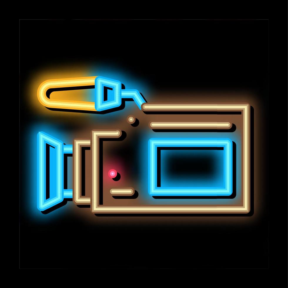 Video Camera Tool neon glow icon illustration vector