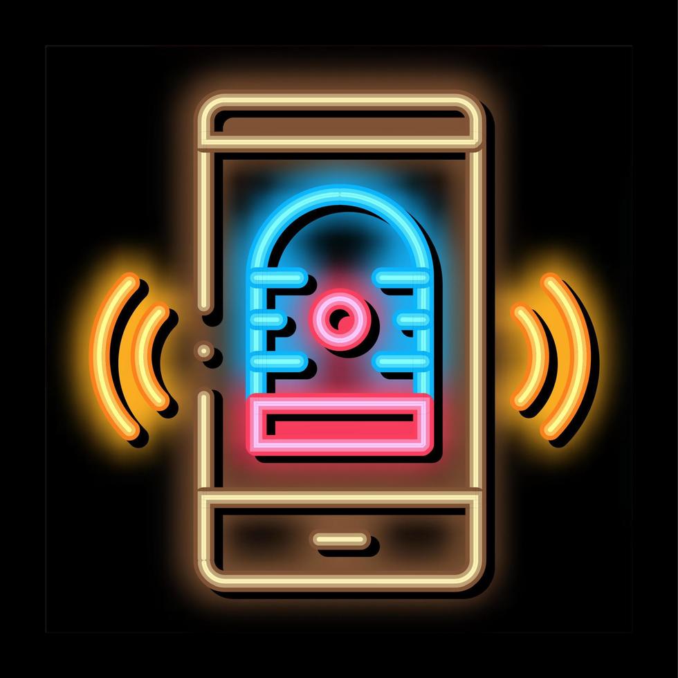 News On Phone neon glow icon illustration vector