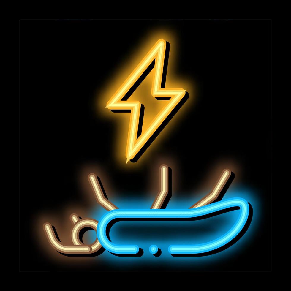 Dead Mosquito neon glow icon illustration vector