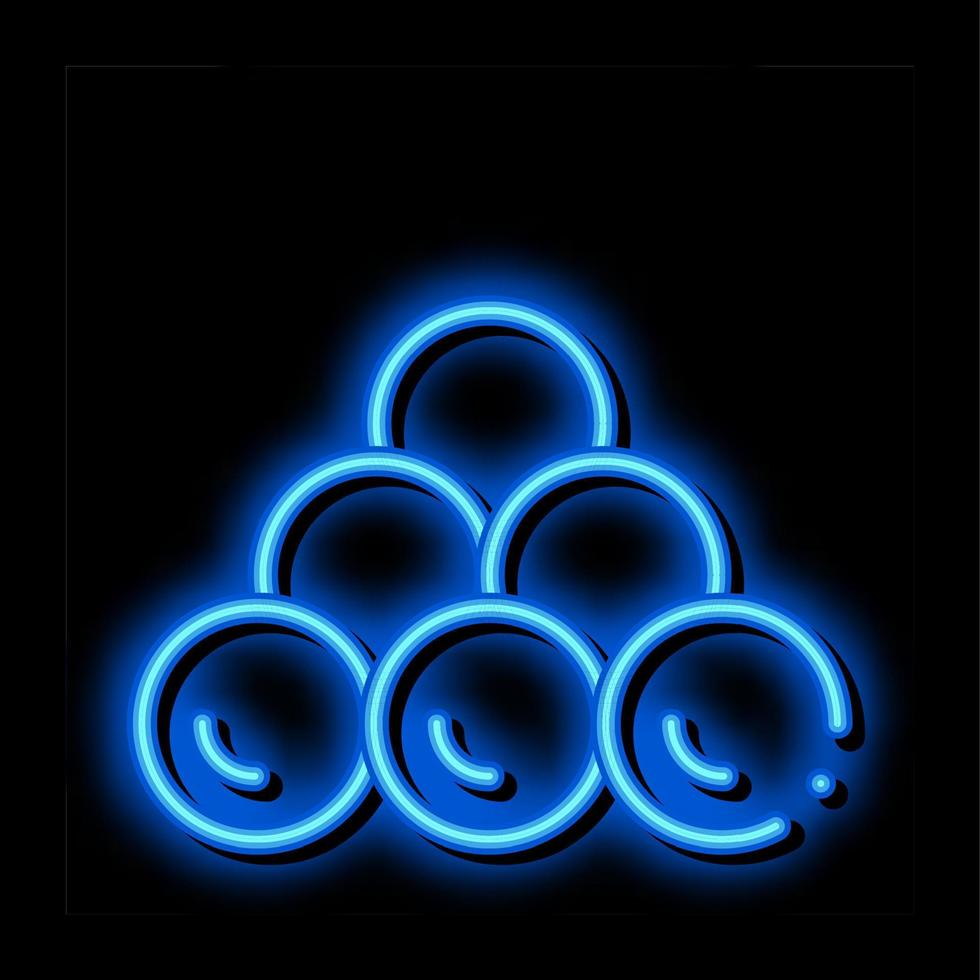 Cannonballs neon glow icon illustration vector