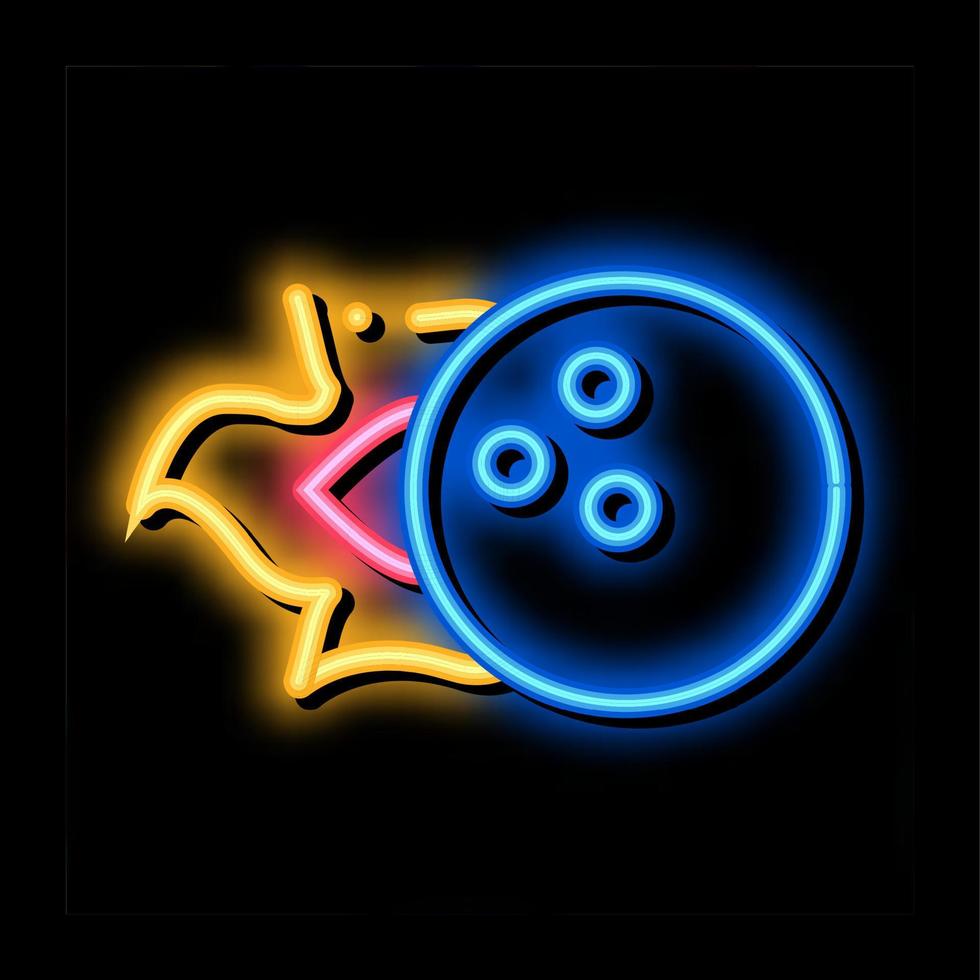 Burning Ball neon glow icon illustration vector