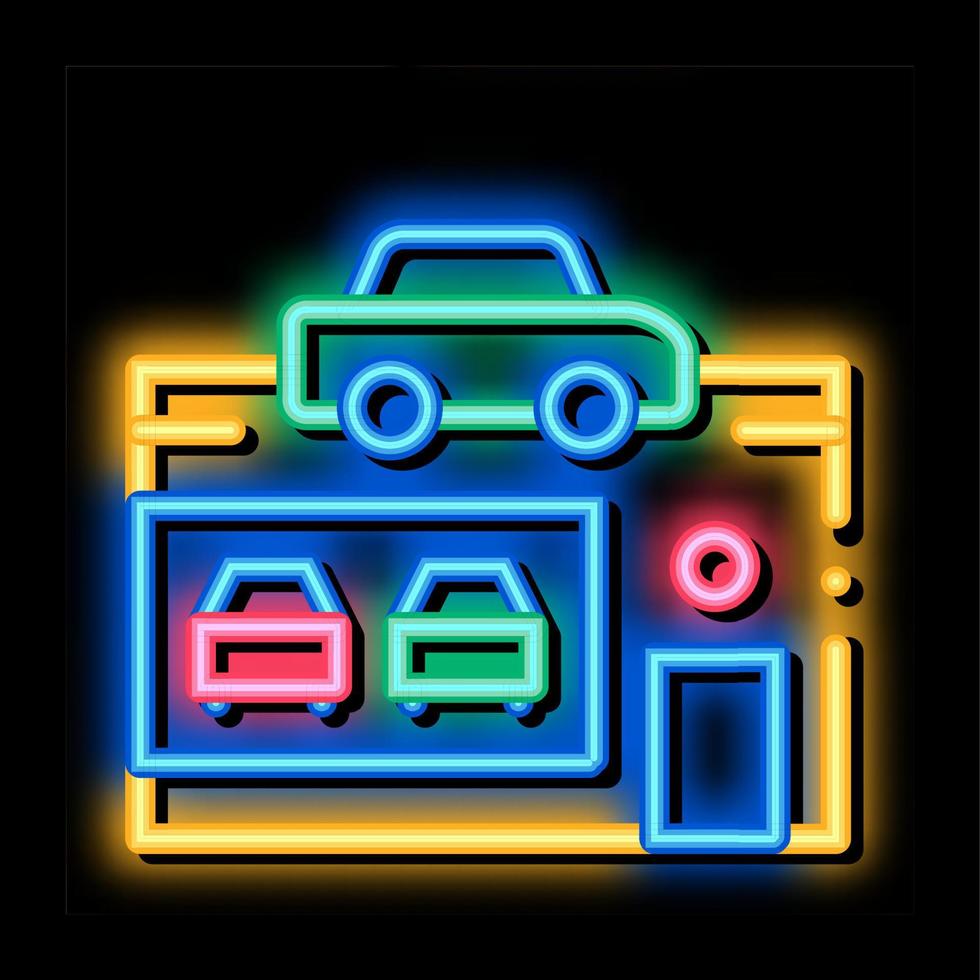 Car Dealer Shop neon glow icon illustration vector