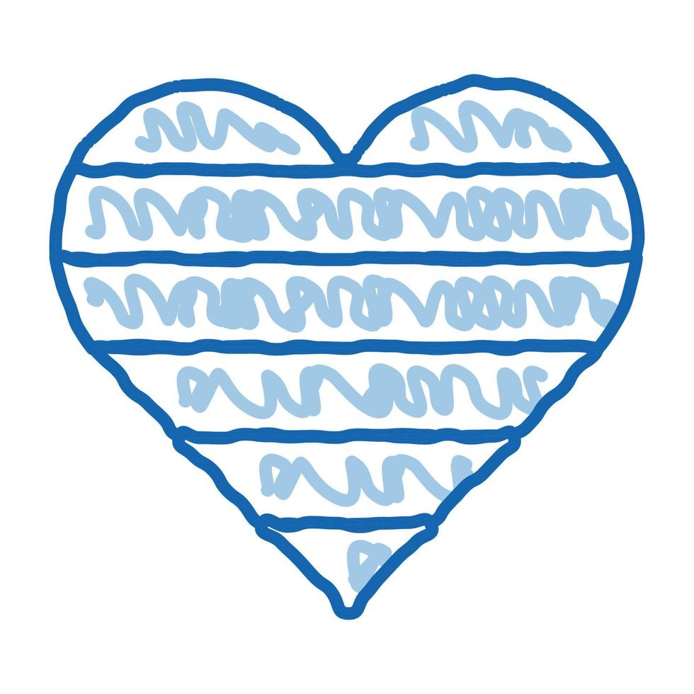 lgbt corazón doodle icono dibujado a mano ilustración vector