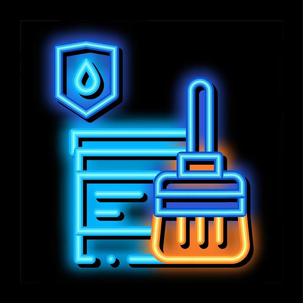 Waterproof Material Paint neon glow icon illustration vector