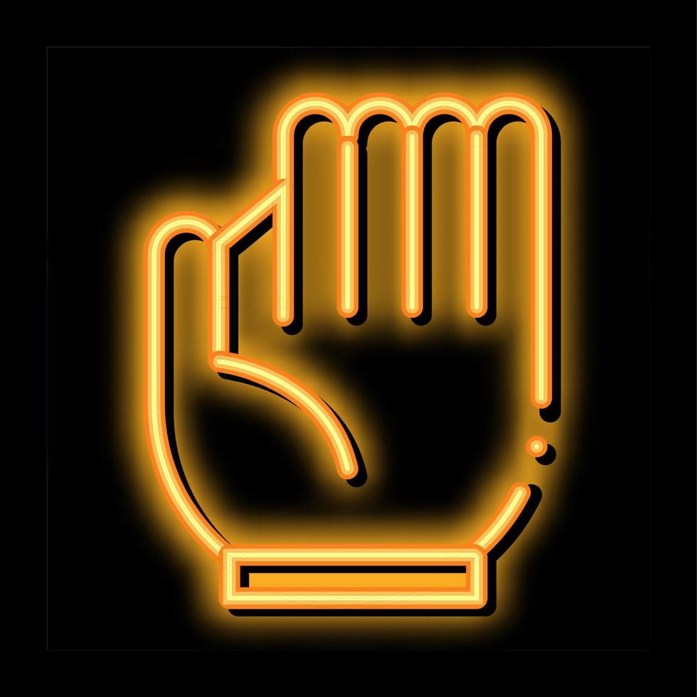 Baseball Glove neon glow icon illustration vector