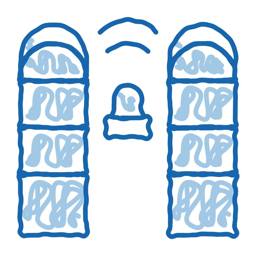 Alarm Signal Control doodle icon hand drawn illustration vector