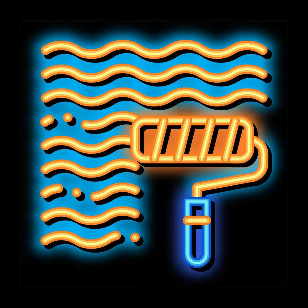 Waterproof Material Wall Paint neon glow icon illustration vector
