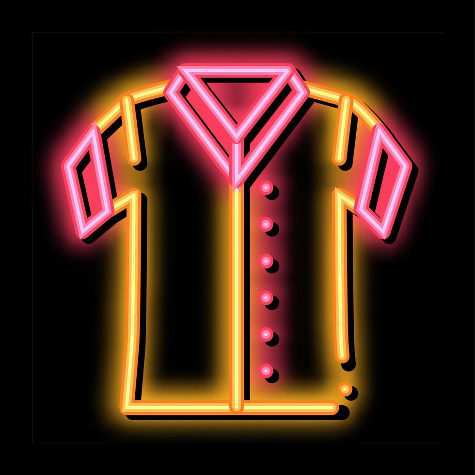 Baseball T-shirt neon glow icon illustration vector
