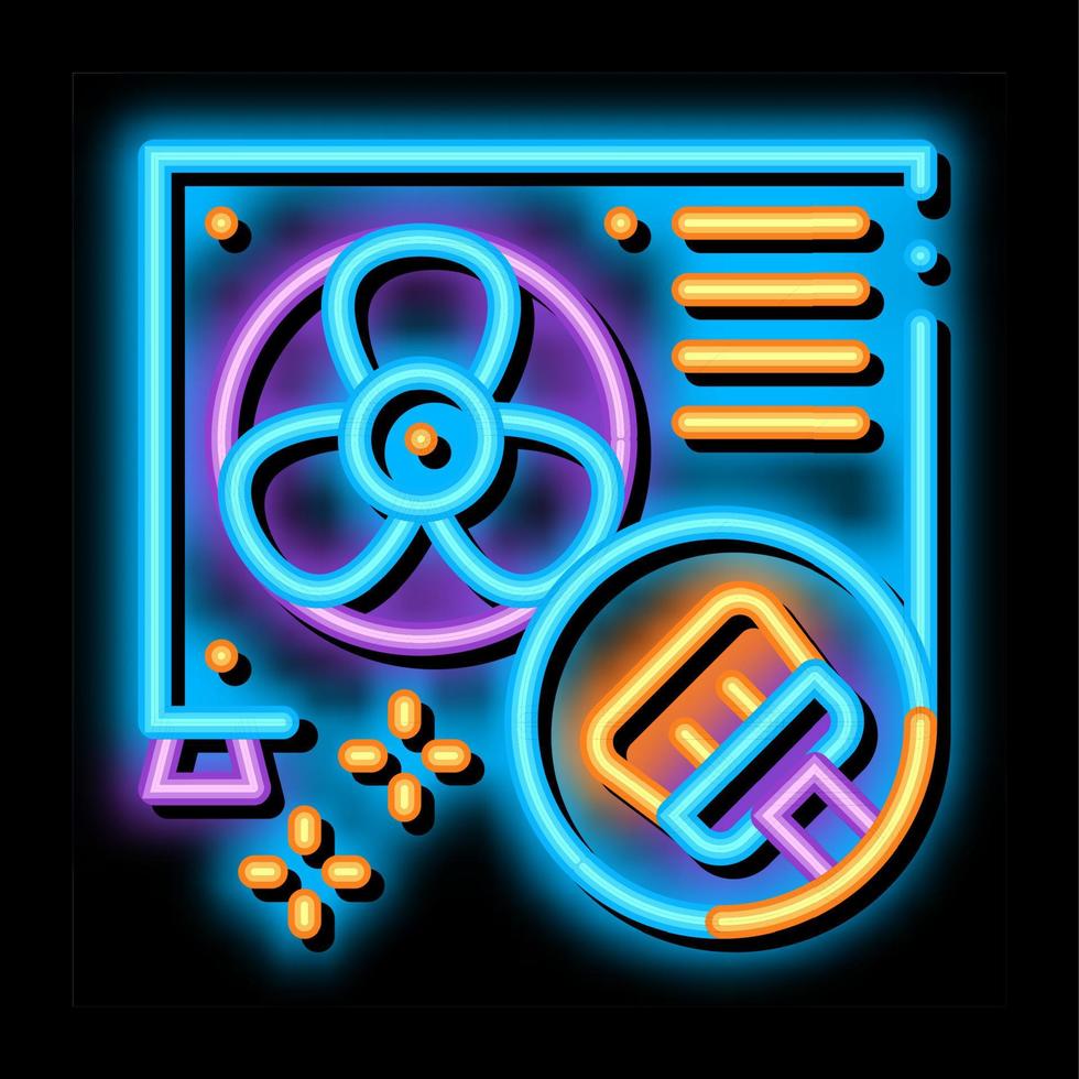 Conditioner Repair Cleaning neon glow icon illustration vector