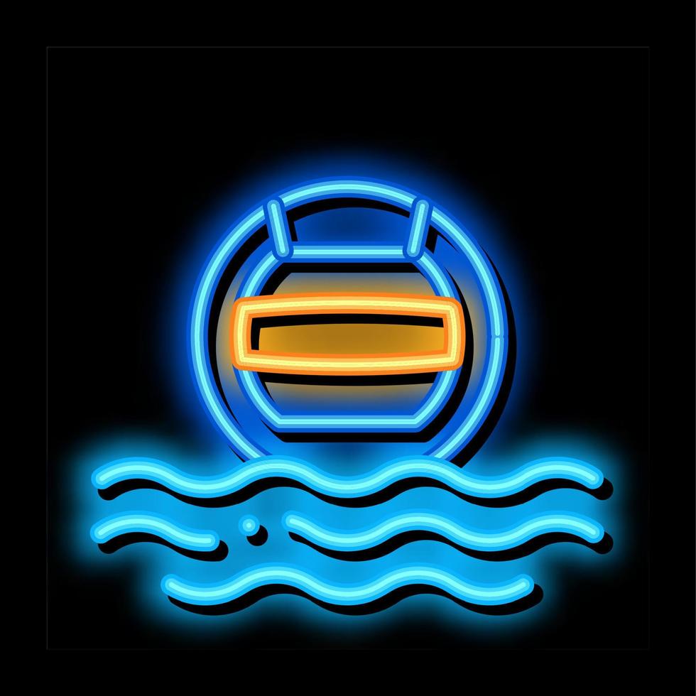Water Volleyball neon glow icon illustration vector