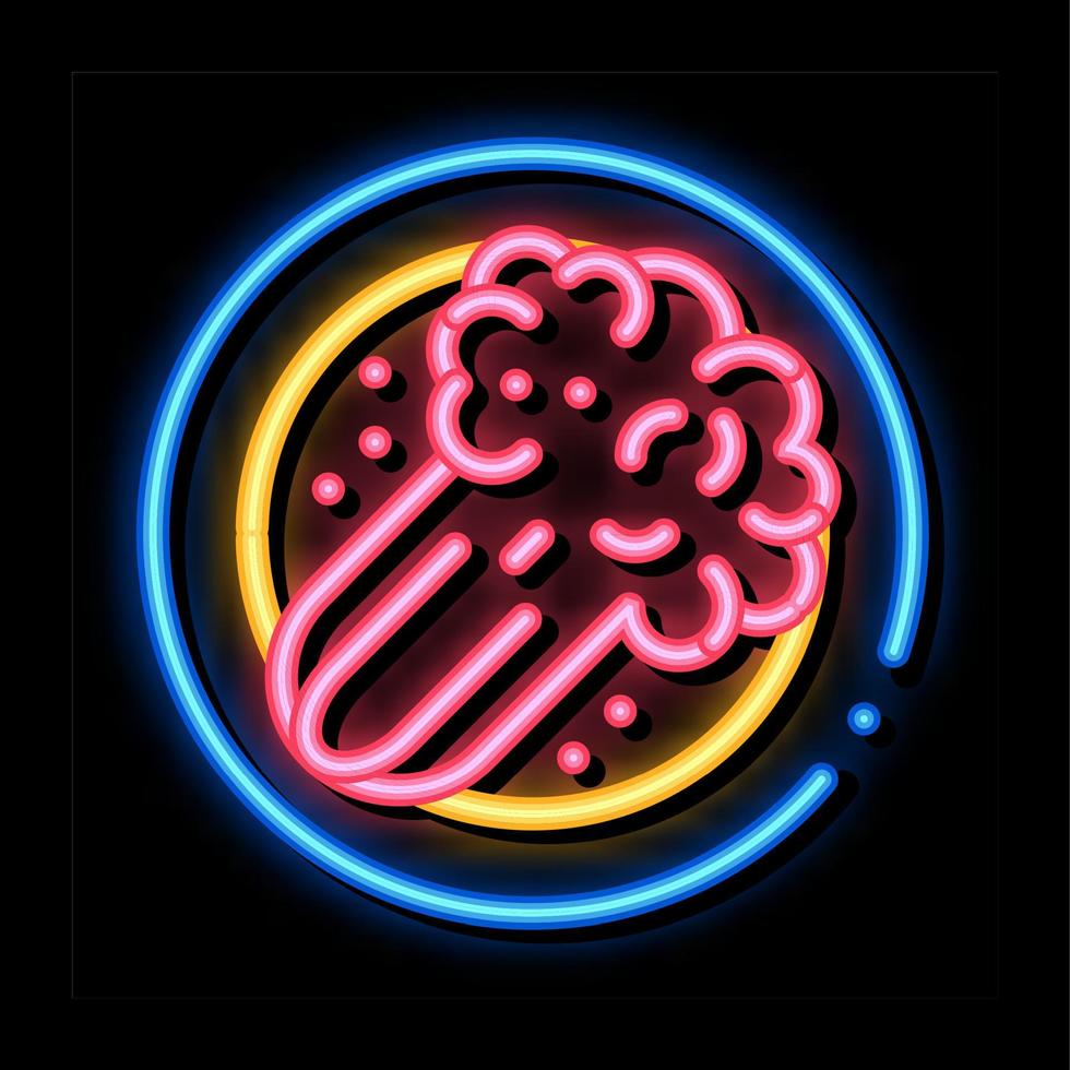 Vegetarian Meal neon glow icon illustration vector