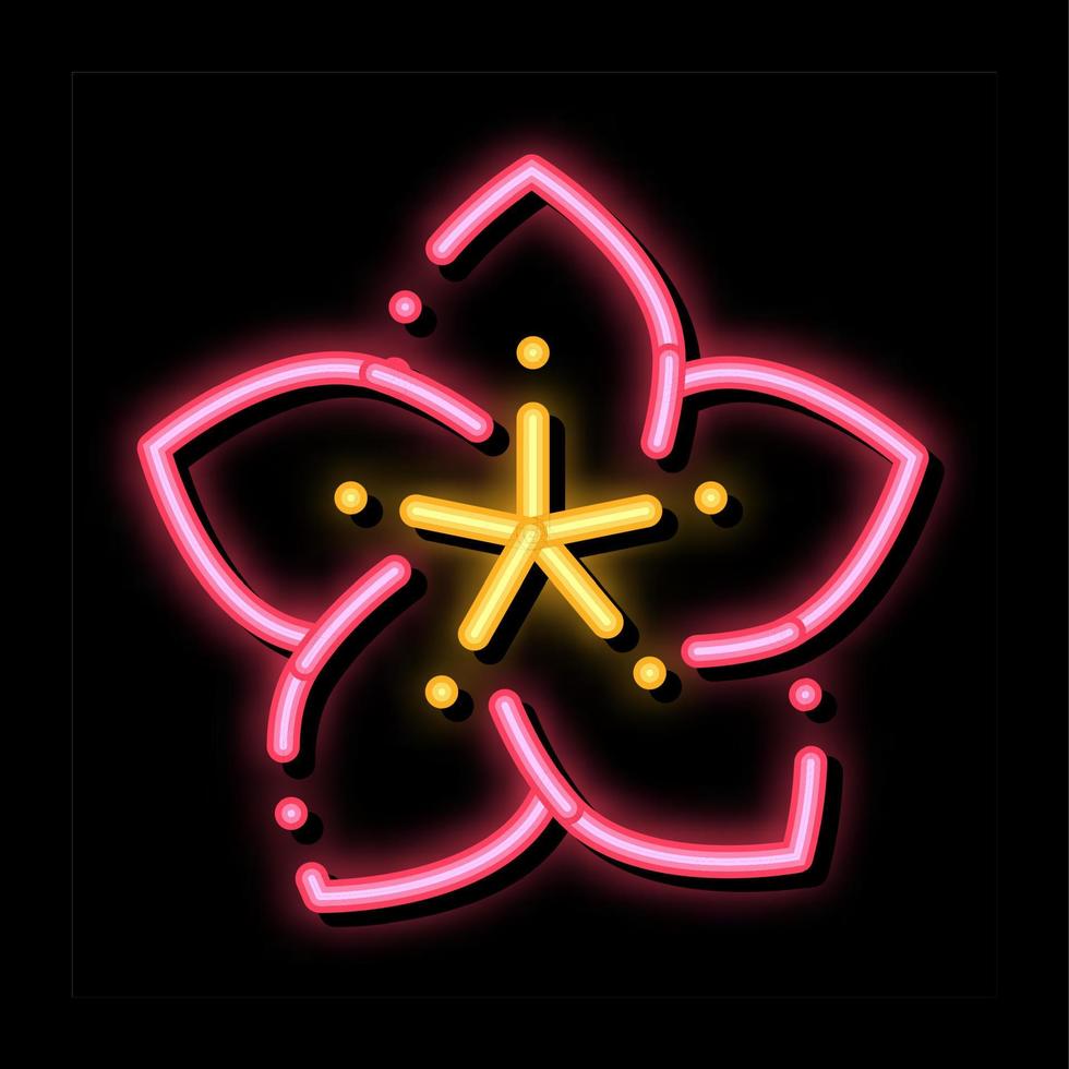 ilustración de icono de resplandor de neón de flor de loto vector
