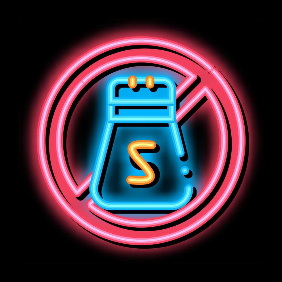 Allergen Free Spice Salt neon glow icon illustration vector