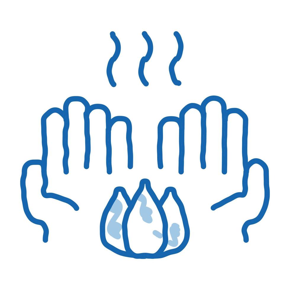 Hands Fragrant Flower doodle icon hand drawn illustration vector