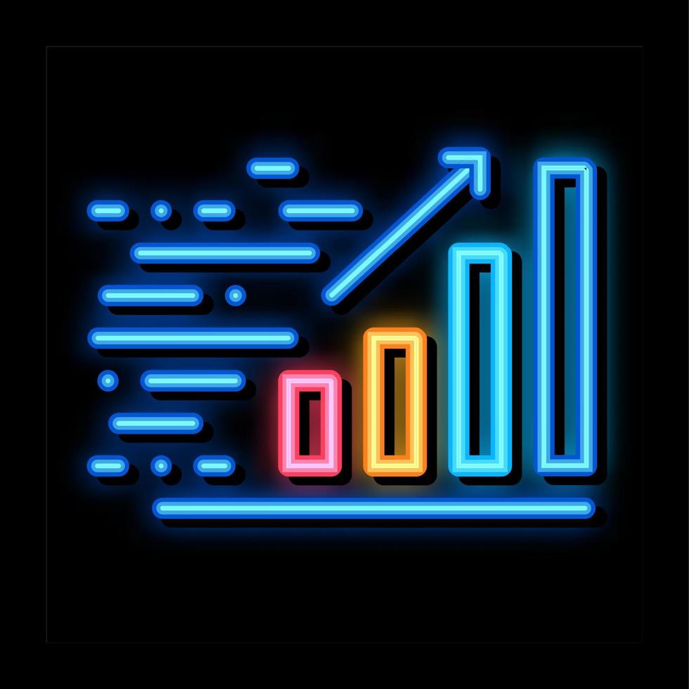 Fast Grow Graphic neon glow icon illustration vector