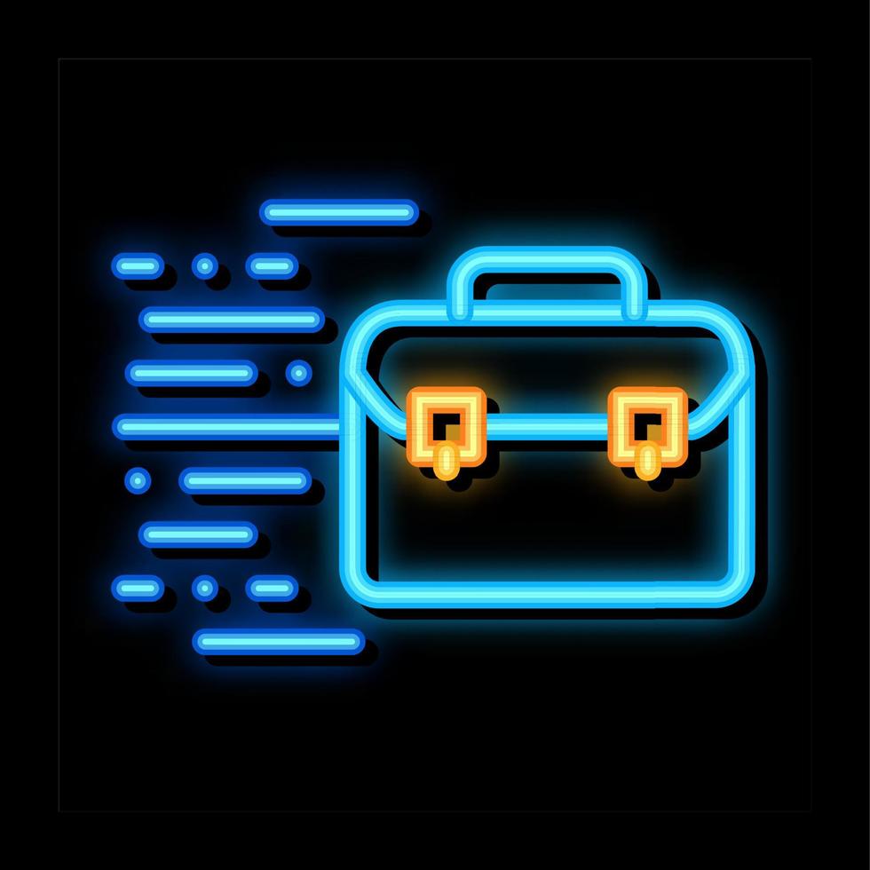 Fast Fly Case neon glow icon illustration vector