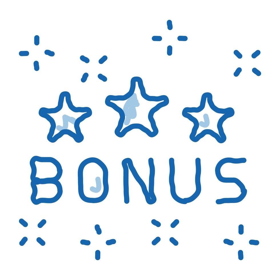 Bonus Star Logo doodle icon hand drawn illustration vector