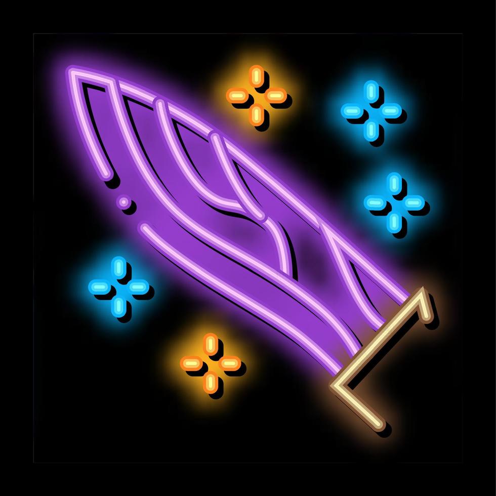 Sparkling Knife neon glow icon illustration vector