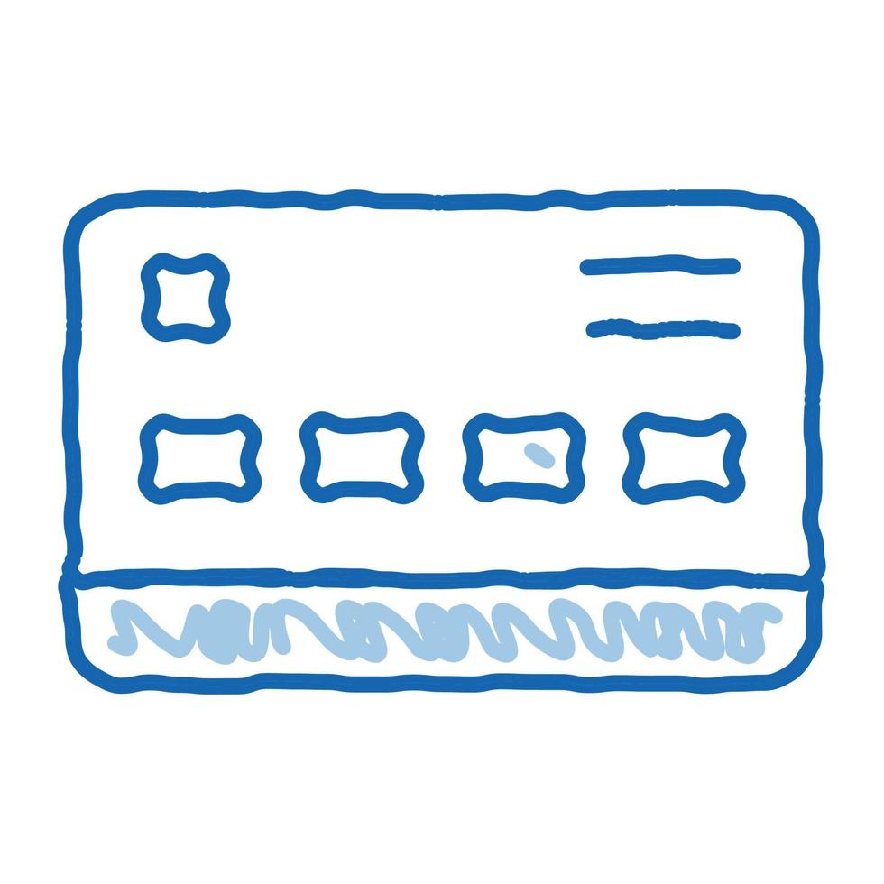 Credit Card doodle icon hand drawn illustration vector