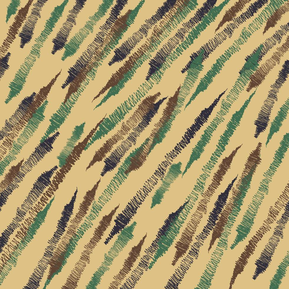 jungle abstract camouflage tiger stripes pattern military background suitable for print cloth and packaging vector