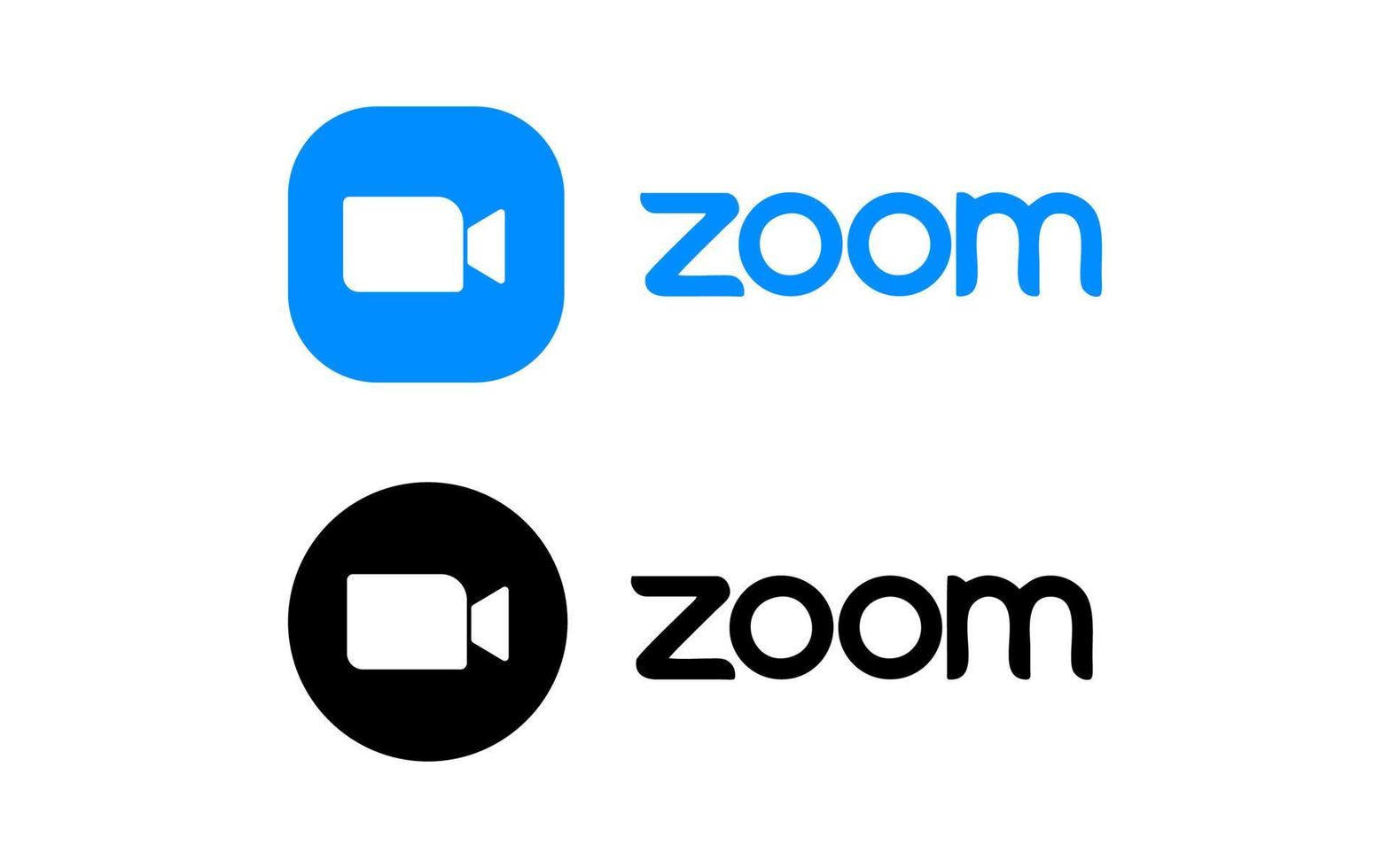Zoom video call meeting editorial app icon set 17792881 Vector Art at