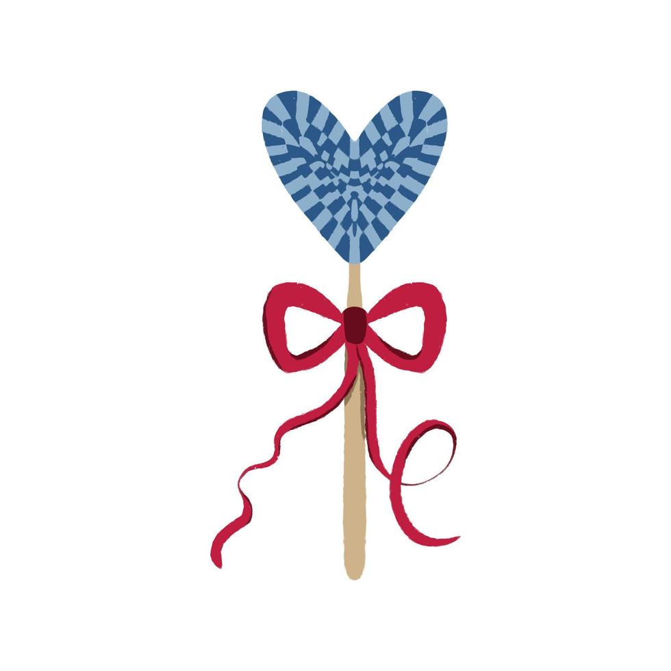 Heart shaped lollipop for valentine is day vector