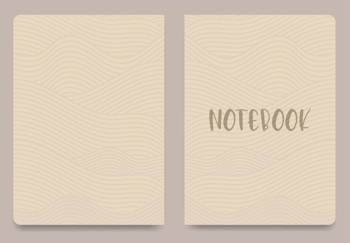 plantilla de color pastel abstracto universal para portada de cuaderno. patrones sin fisuras, fácil de cambiar el tamaño. ilustración vectorial vector