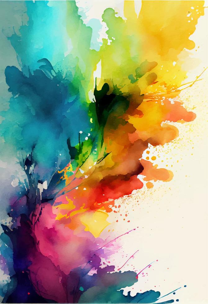 abstract creative minimalist colorful watercolor hand painted banner vector