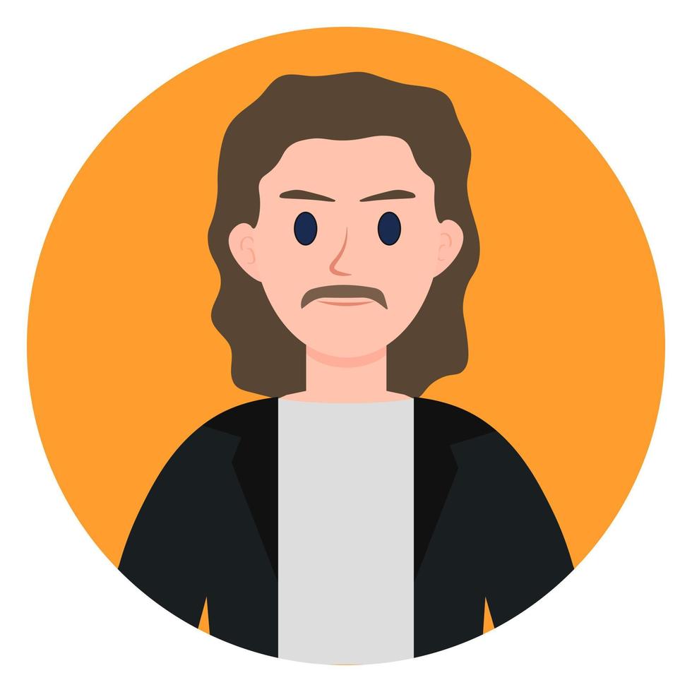 Avatar. Illustration of a man, person, teenager vector