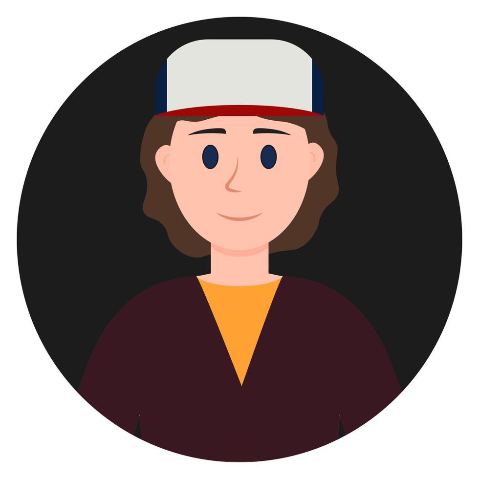 Avatar. Illustration of a person, human, teenager, boy vector