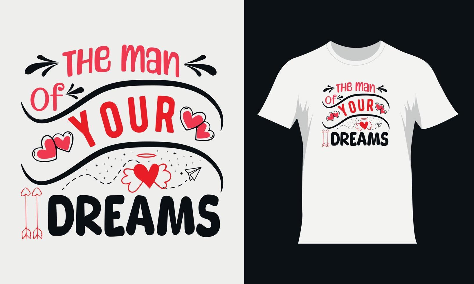 Valentine SVG t-shirt design. Valentine's typography Tshirt design vector