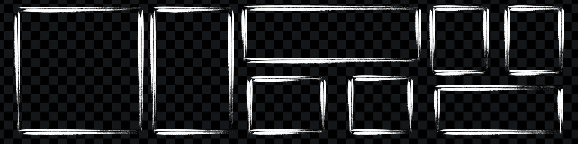 Rectangle frame line. Square shape outline on hand draw style. Vector illustration isolated