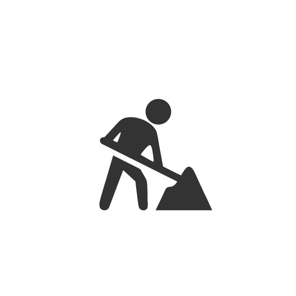 road work icon or logo in vector