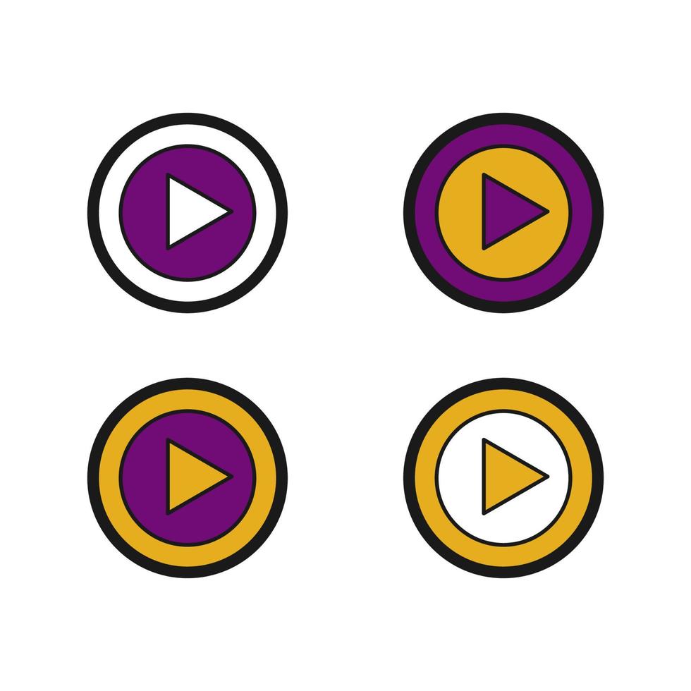 play icon or logo in vector