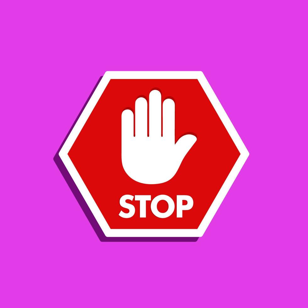 stop sign for icon or logo in vector