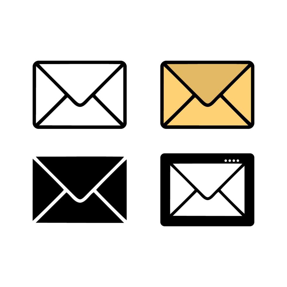 ilustración de correo para logotipo o icono en vector