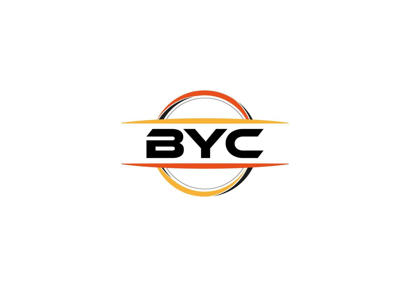 logotipo de forma de mandala de la realeza de la letra byc. logotipo de arte de pincel byc. byc logo para una empresa, negocio y uso comercial. vector